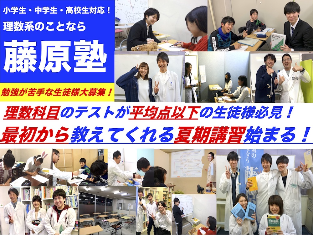 2019年　徳島の学習塾の夏期講習　小学生、中学生、高校生、基礎固め